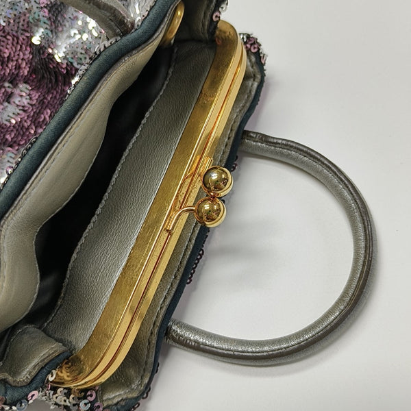 Special Material Top Handle Bag Silver