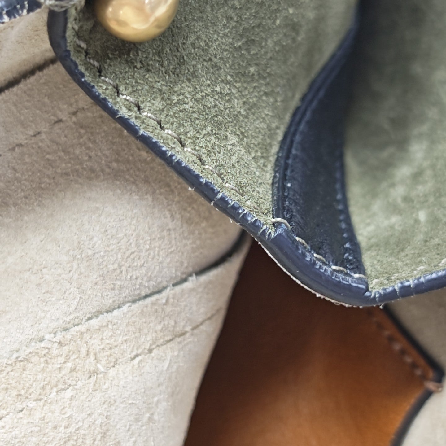 Quilted Suede Shoulder Bag Green