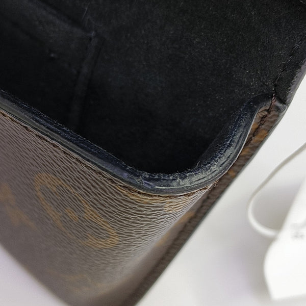 Coated Canvas Shoulder Bag Brown