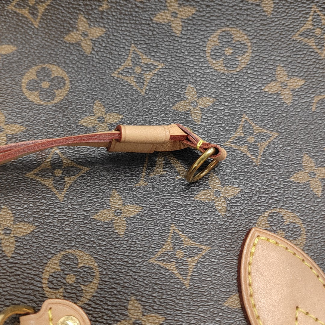 NEVERFULL MM Monogram Coated Canvas Brown
