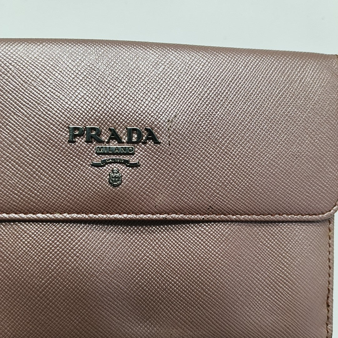 Saffiano Calfskin Wallet Pink