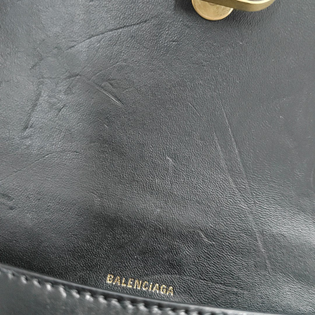 Hourglass S Calfskin Black