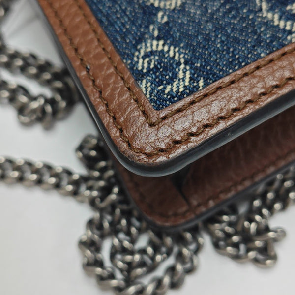 Dionysus Super Mini Monogram Denim Blue