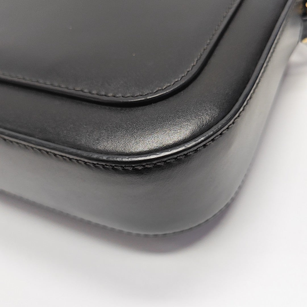 Calfskin Shoulder Bag Black