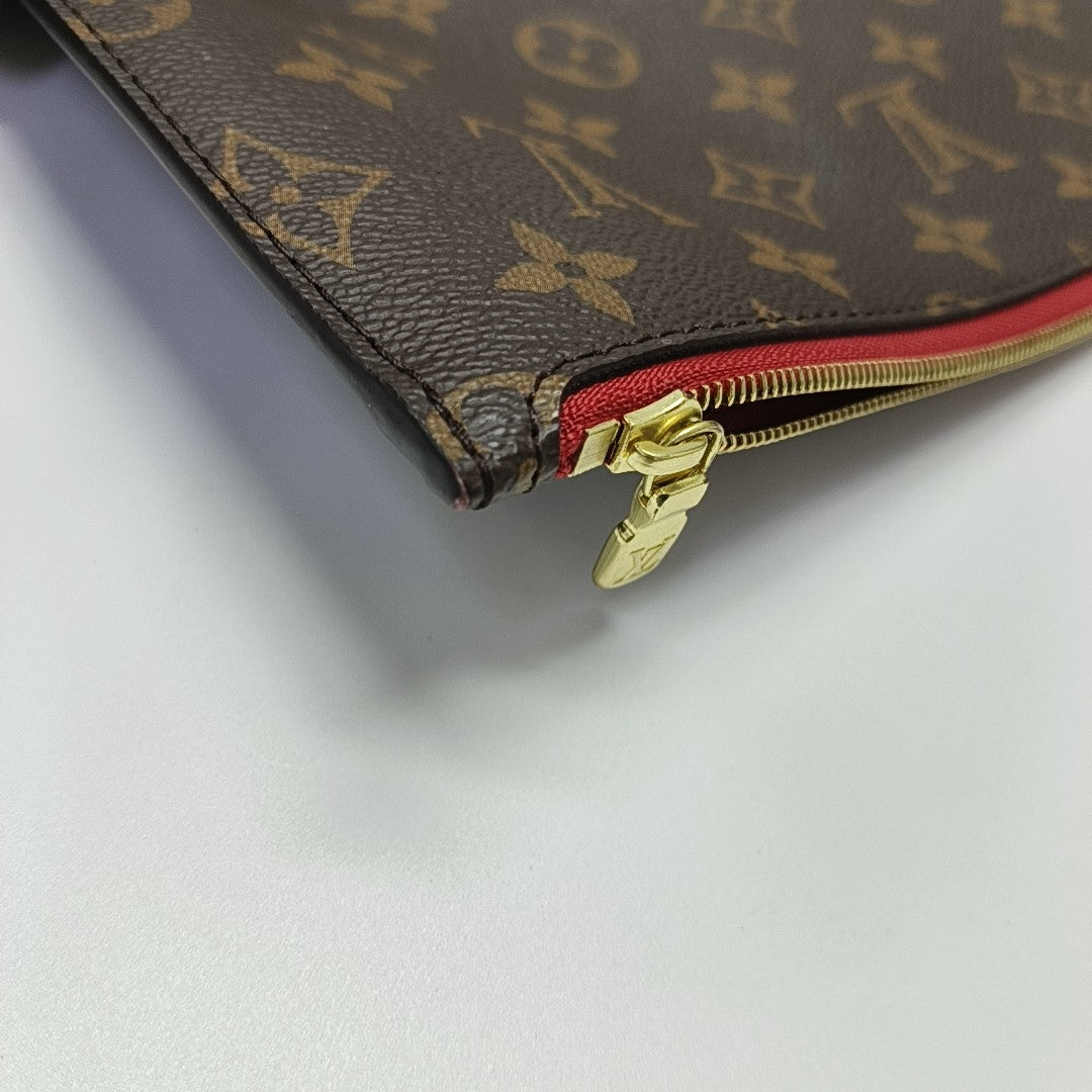 NEVERFULL MM Monogram Coated Canvas Brown