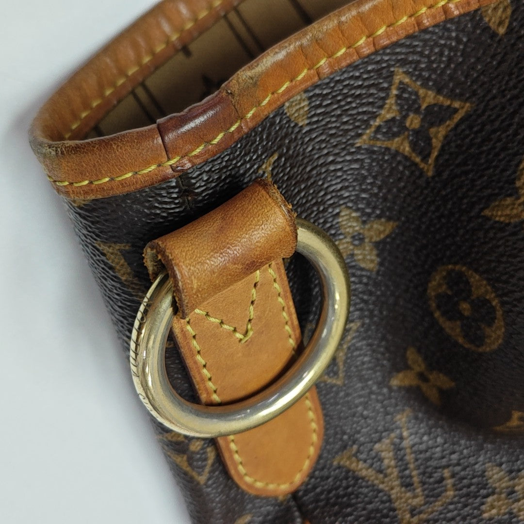 Monogram Coated Canvas Tote Bag Brown