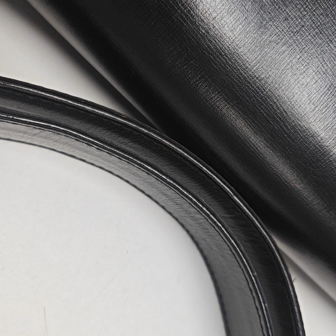 Leather Shoulder Bag Black