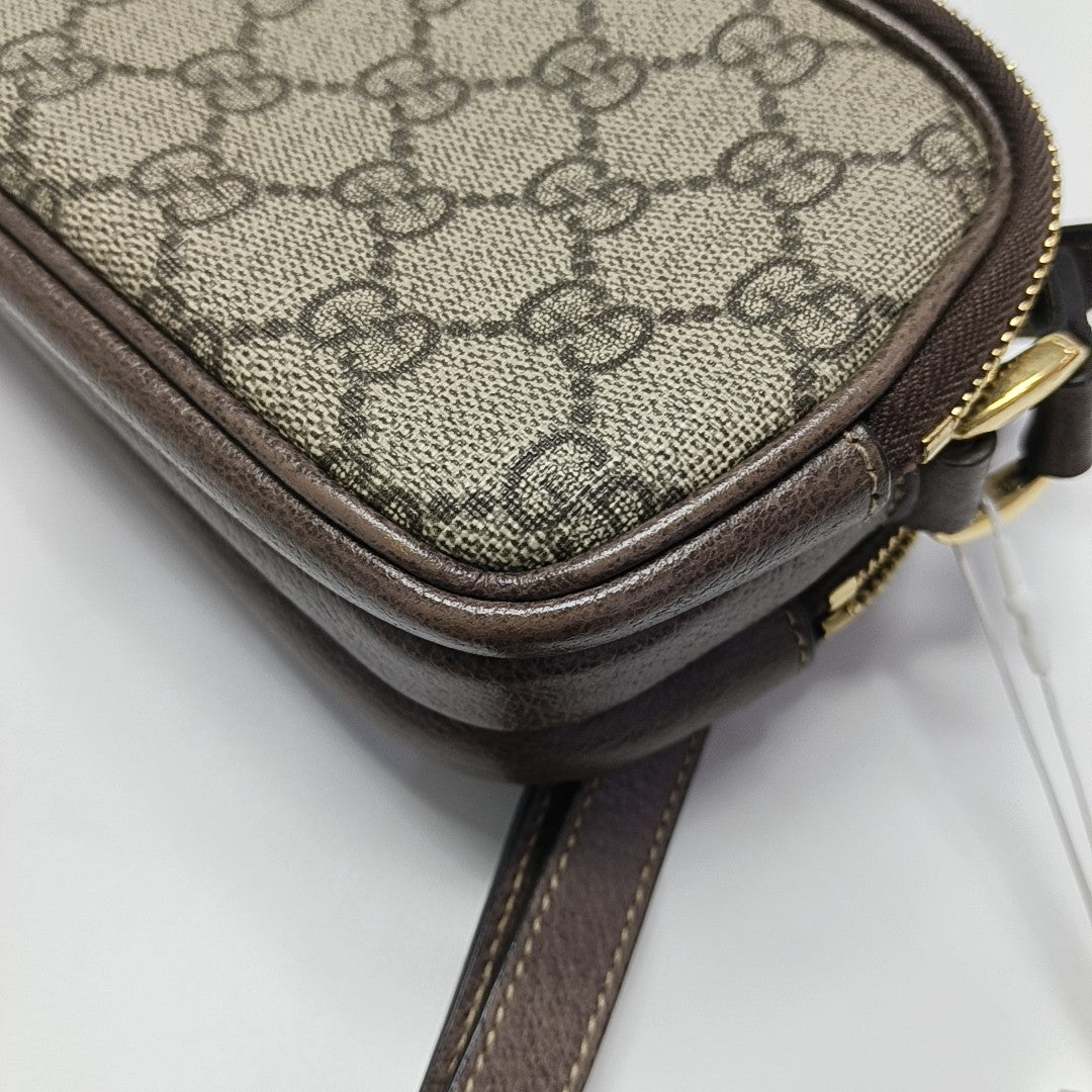 Ophidia Mini Monogram Coated Canvas Beige