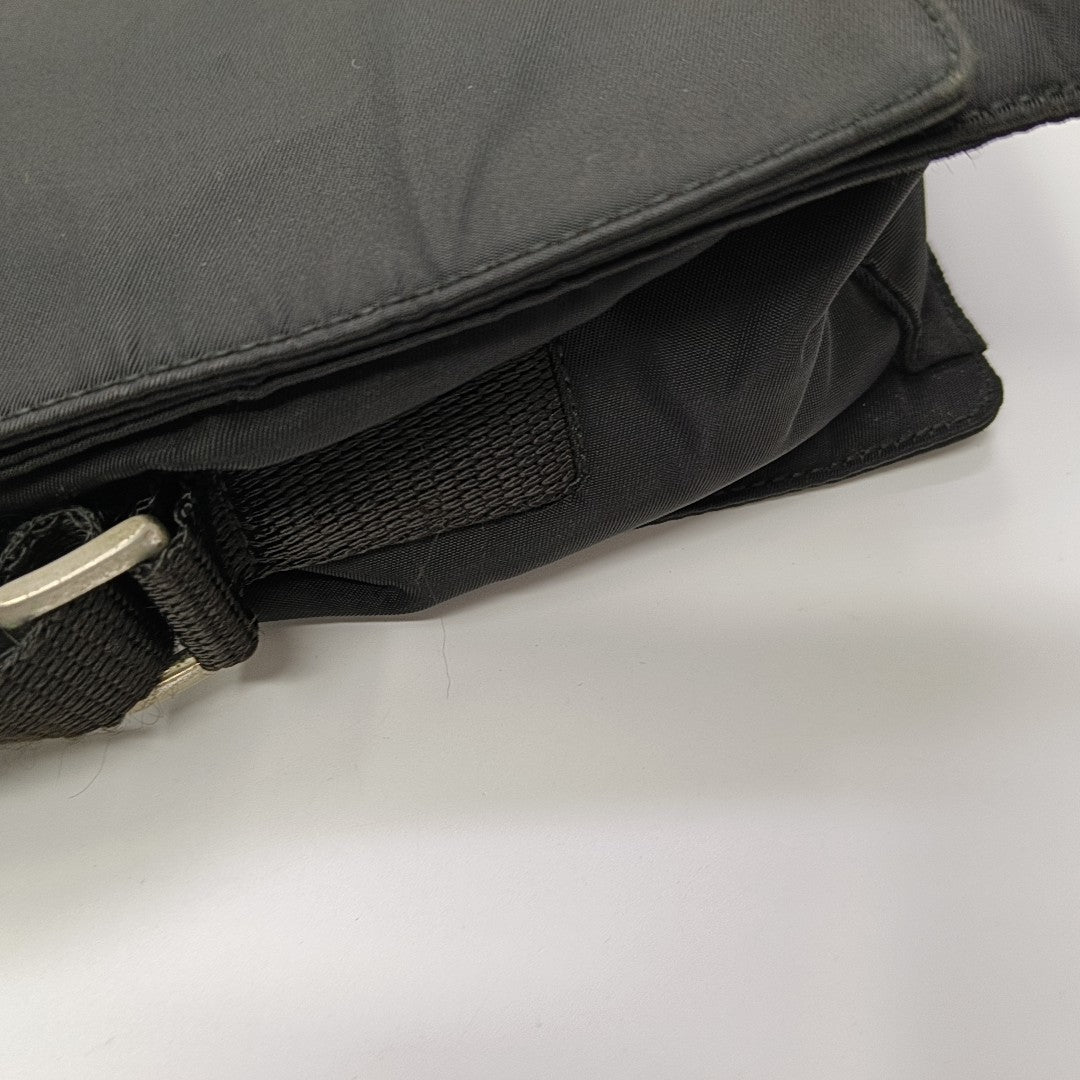 Nylon Shoulder Bag Black