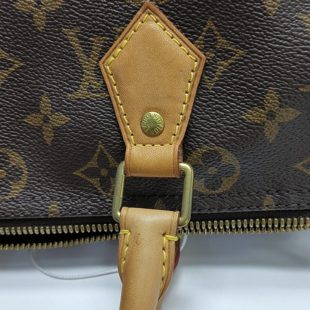 SPEEDY 30 Monogram Coated Canvas Brown