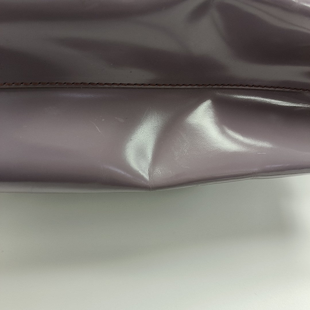 Calfskin Top Handle Bag Purple