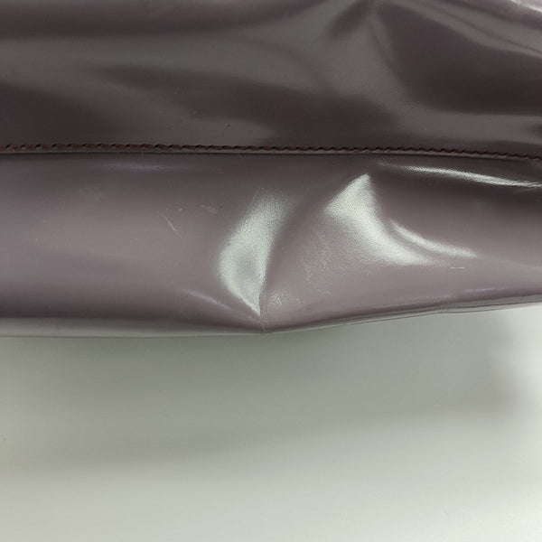 Calfskin Top Handle Bag Purple