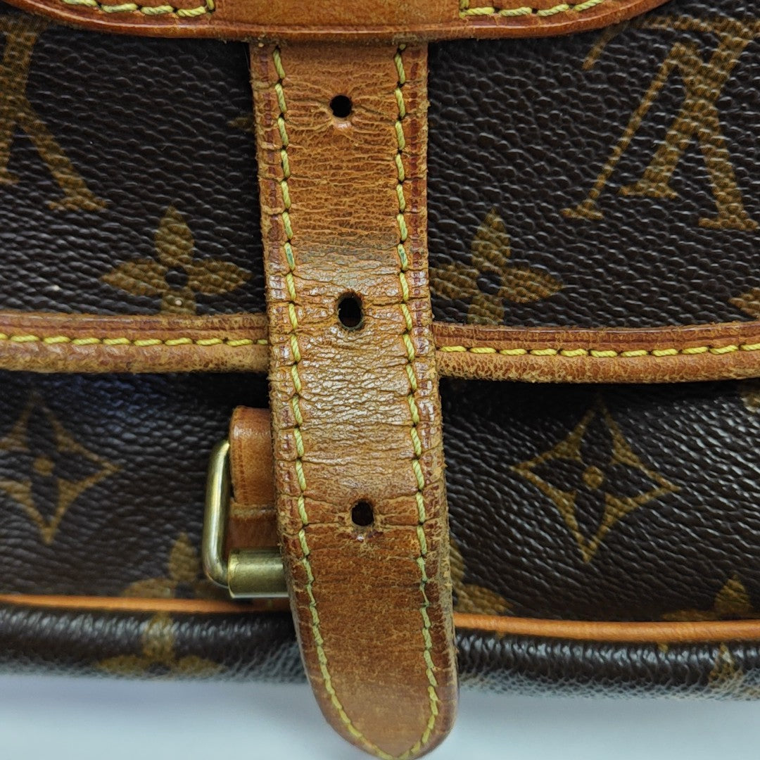 SAUMUR Monogram Coated Canvas Brown
