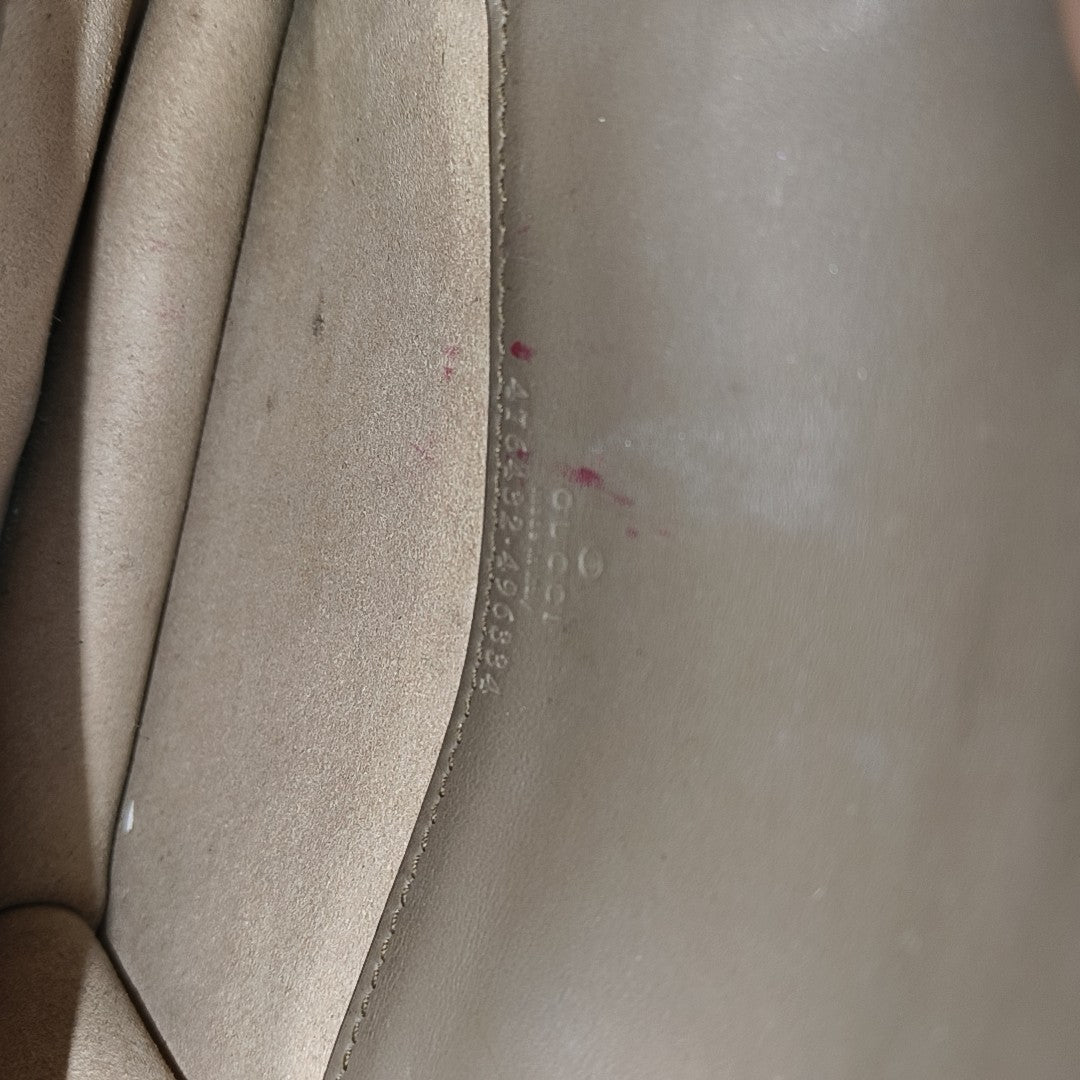 Dionysus Super Mini Monogram Coated Canvas Beige