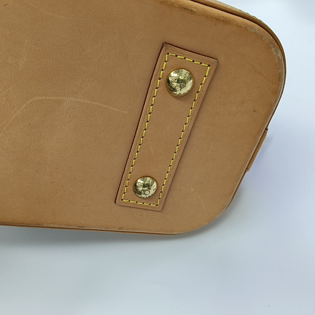 ALMA BB Monogram Coated Canvas Brown