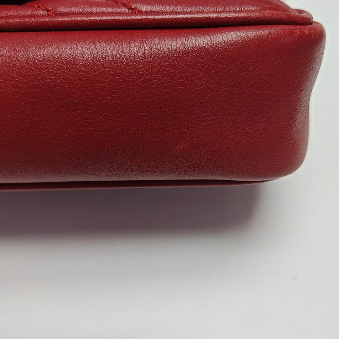 GG Marmont Mini Quilted Calfskin Red