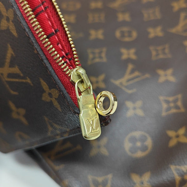 NEVERFULL MM Monogram Coated Canvas Brown