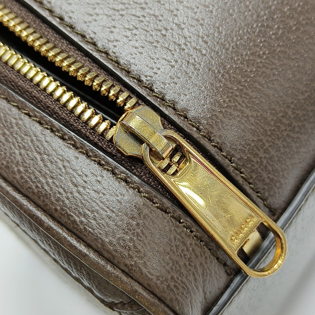 Ophidia Mini Monogram Coated Canvas Beige