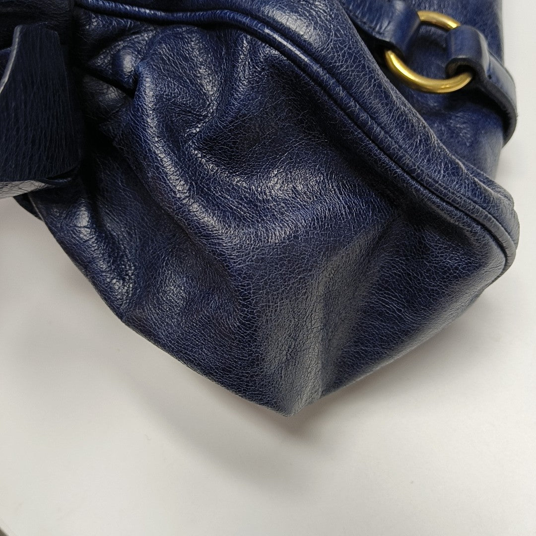 Bow Calfskin Blue