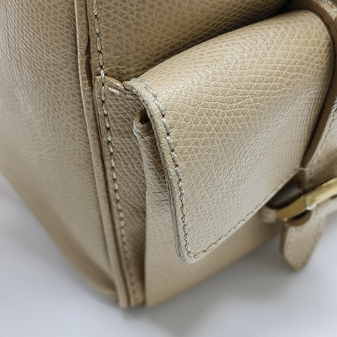 Calfskin Top Handle Bag Beige