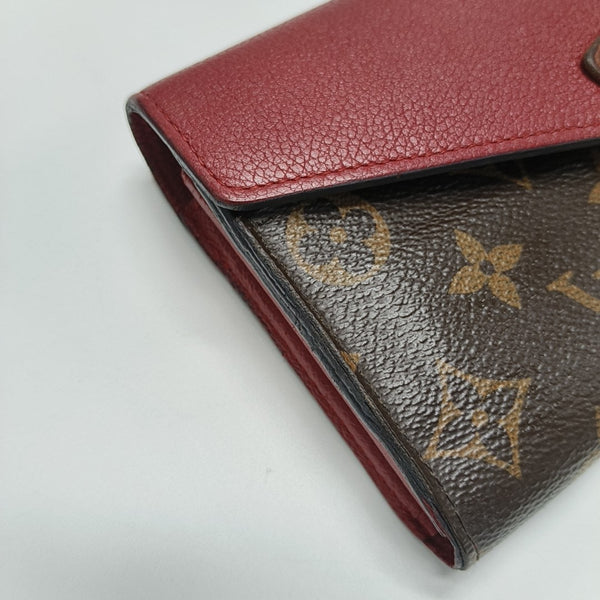 PALLAS Monogram Calfskin Red Wallet
