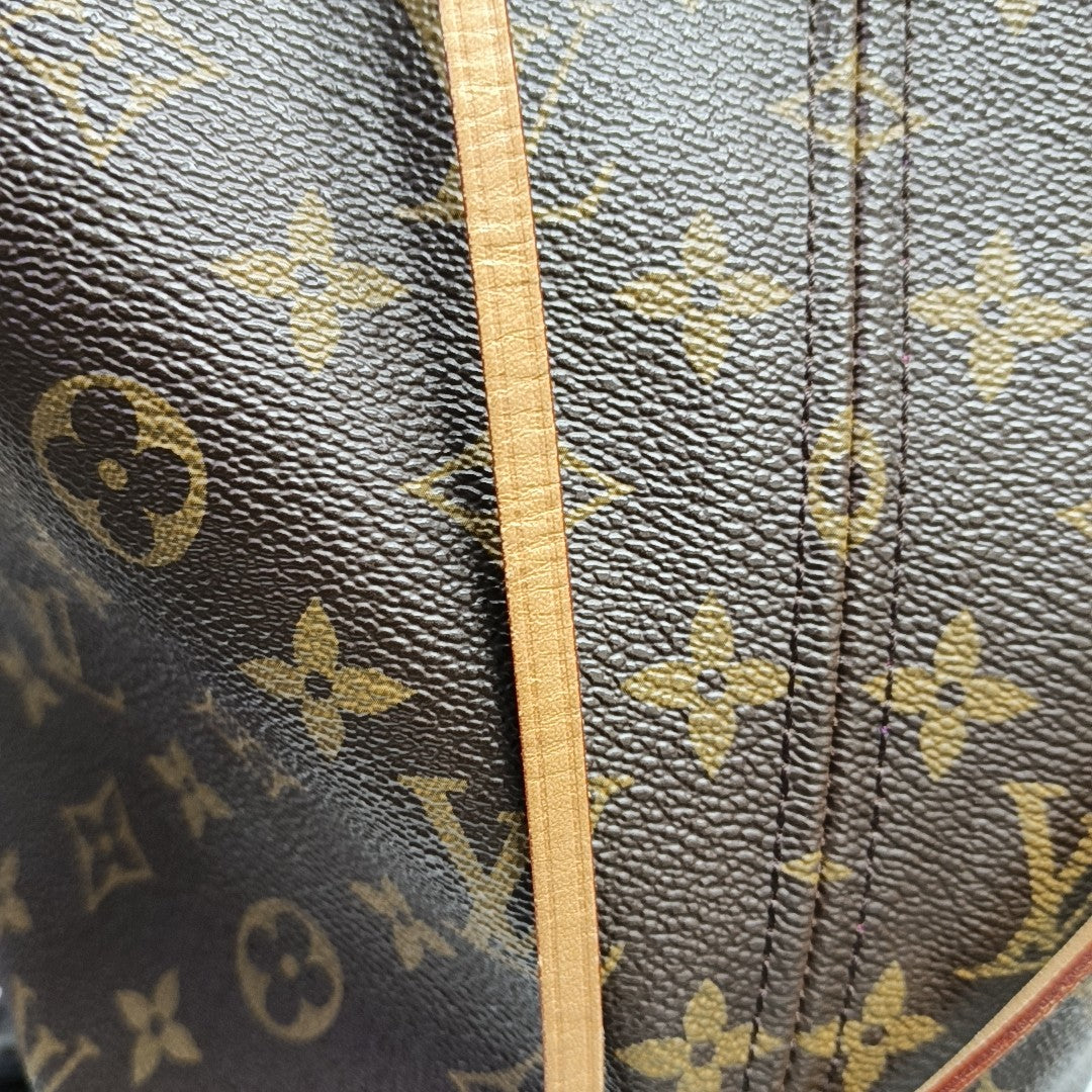 NEVERFULL MM Monogram Coated Canvas Brown