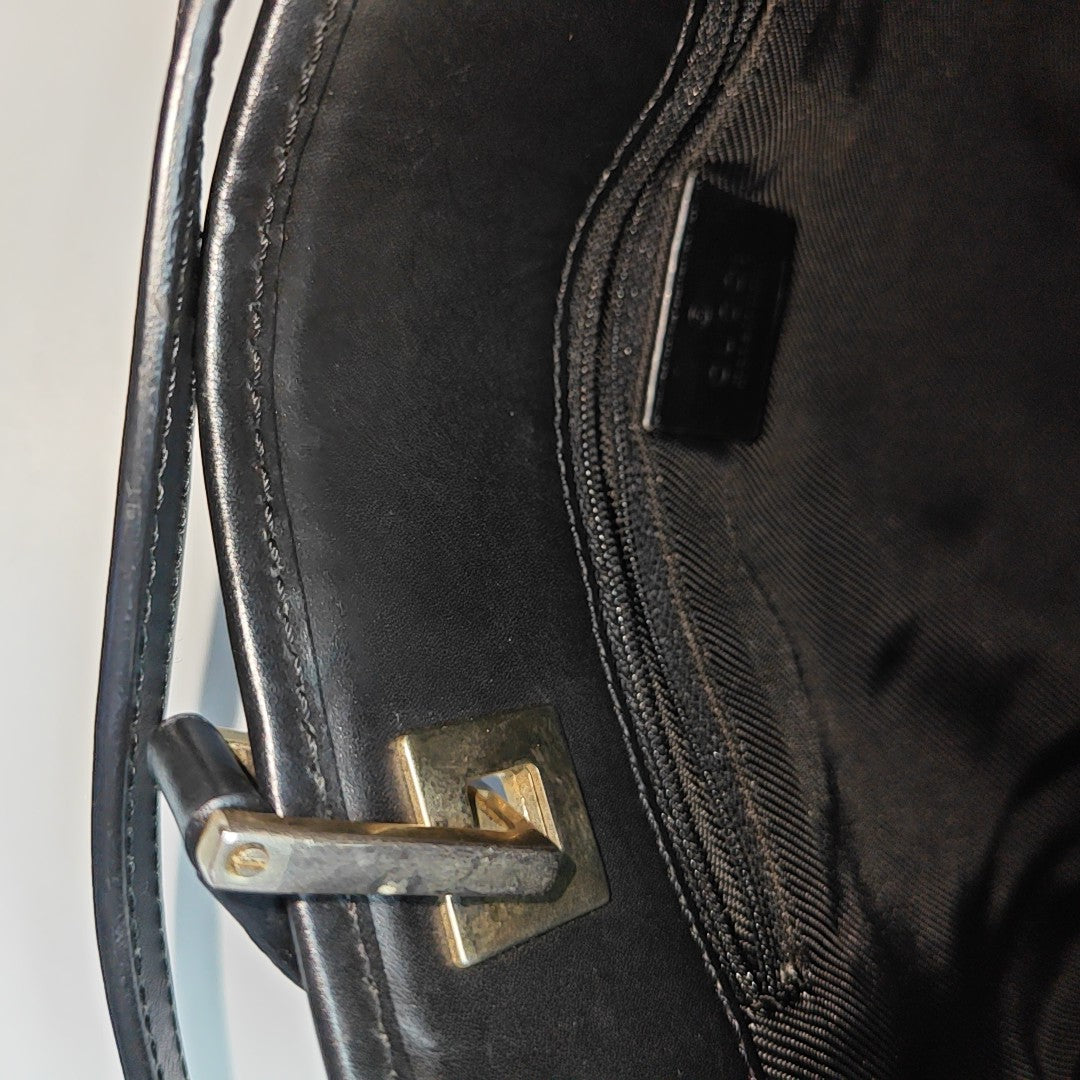 Monogram Canvas Tote Bag Black