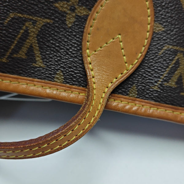 NEVERFULL MM Monogram Coated Canvas Brown