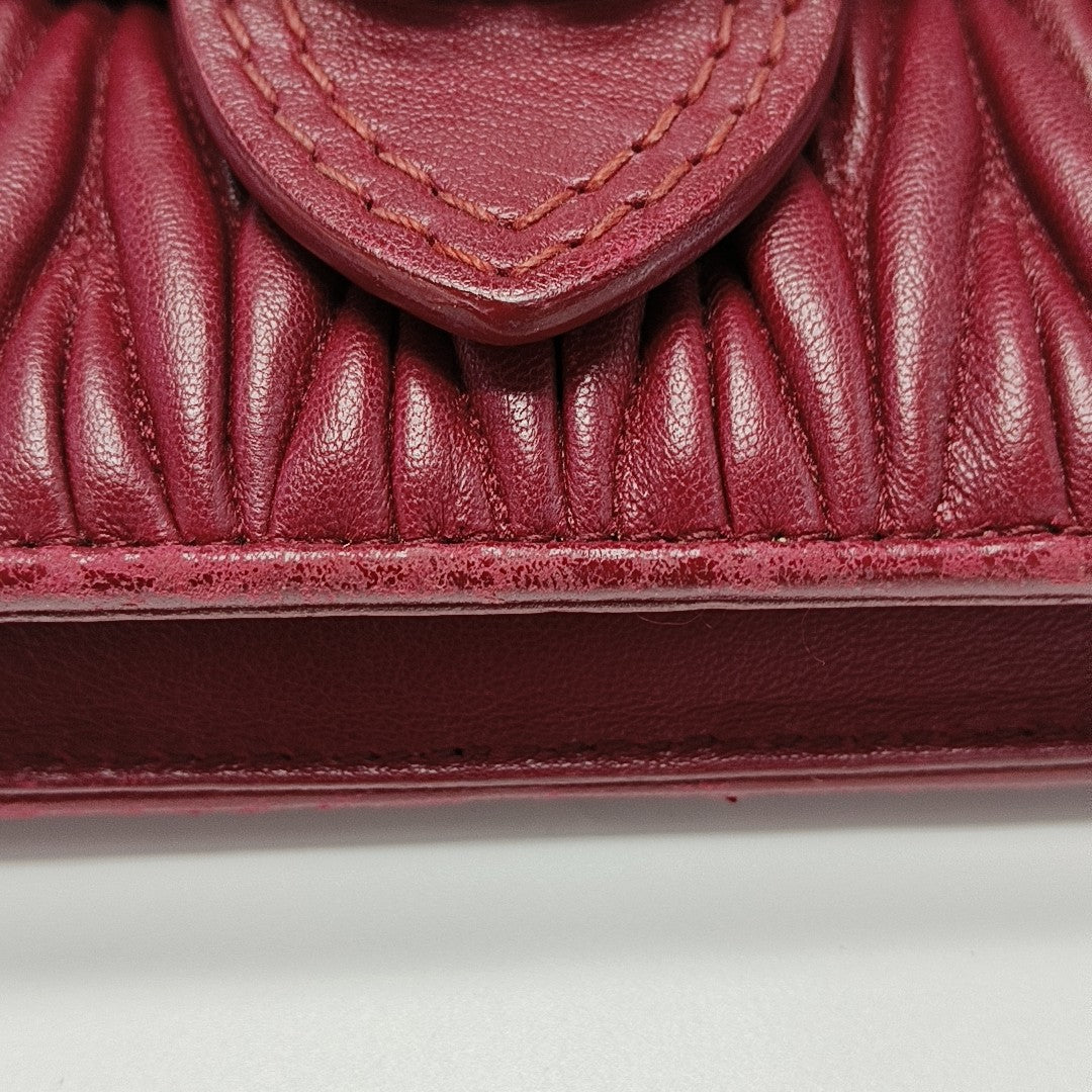 Quilted Lambskin Crossbody Bag Red