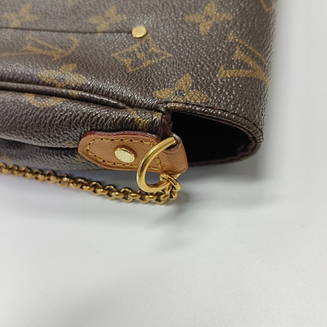 FAVORITE PM Monogram Coated Canvas Brown