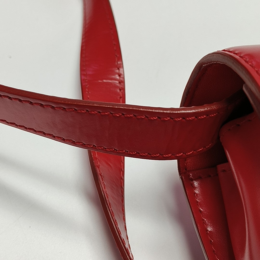 Calfskin Crossbody Bag Red