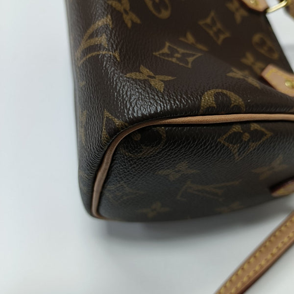 SPEEDY Nano Monogram Coated Canvas Brown