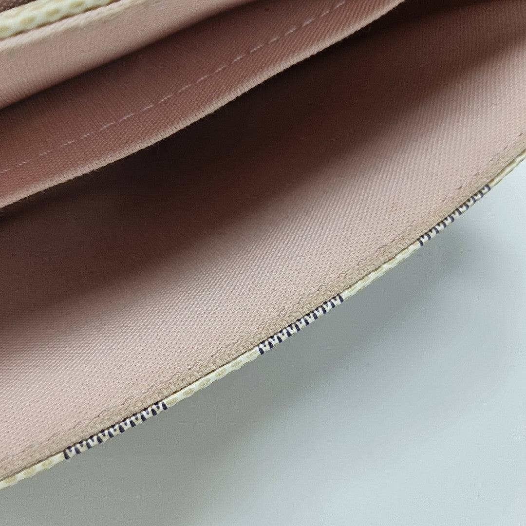 CROISETTE Damier Azur Coated Canvas White
