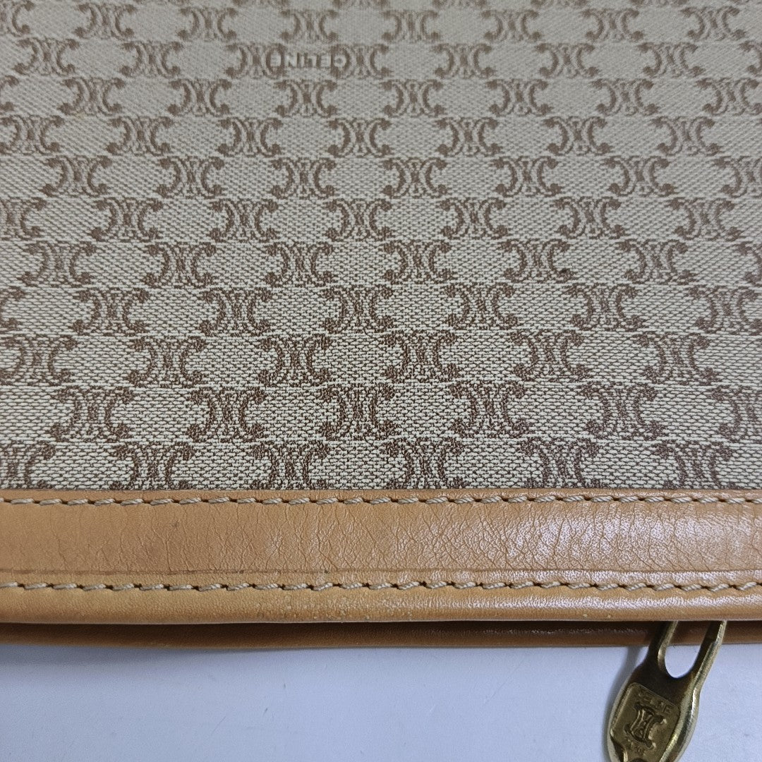 MACADAM CLUTCHE Coated Canvas Beige