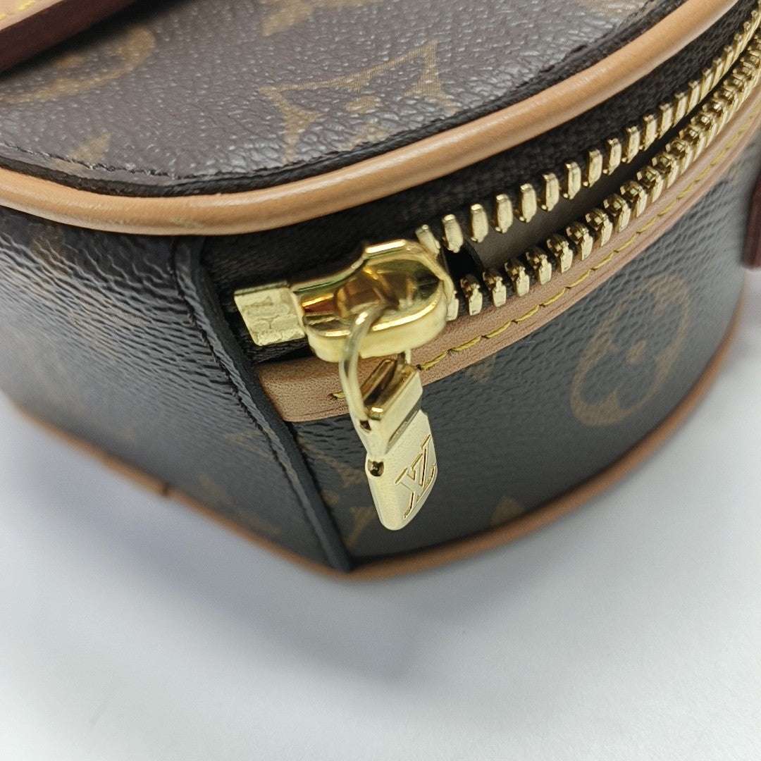 BOITE CHAPEAU Mini Monogram Coated Canvas Brown