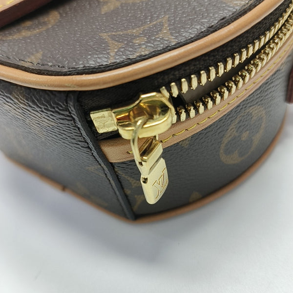 BOITE CHAPEAU Mini Monogram Coated Canvas Brown