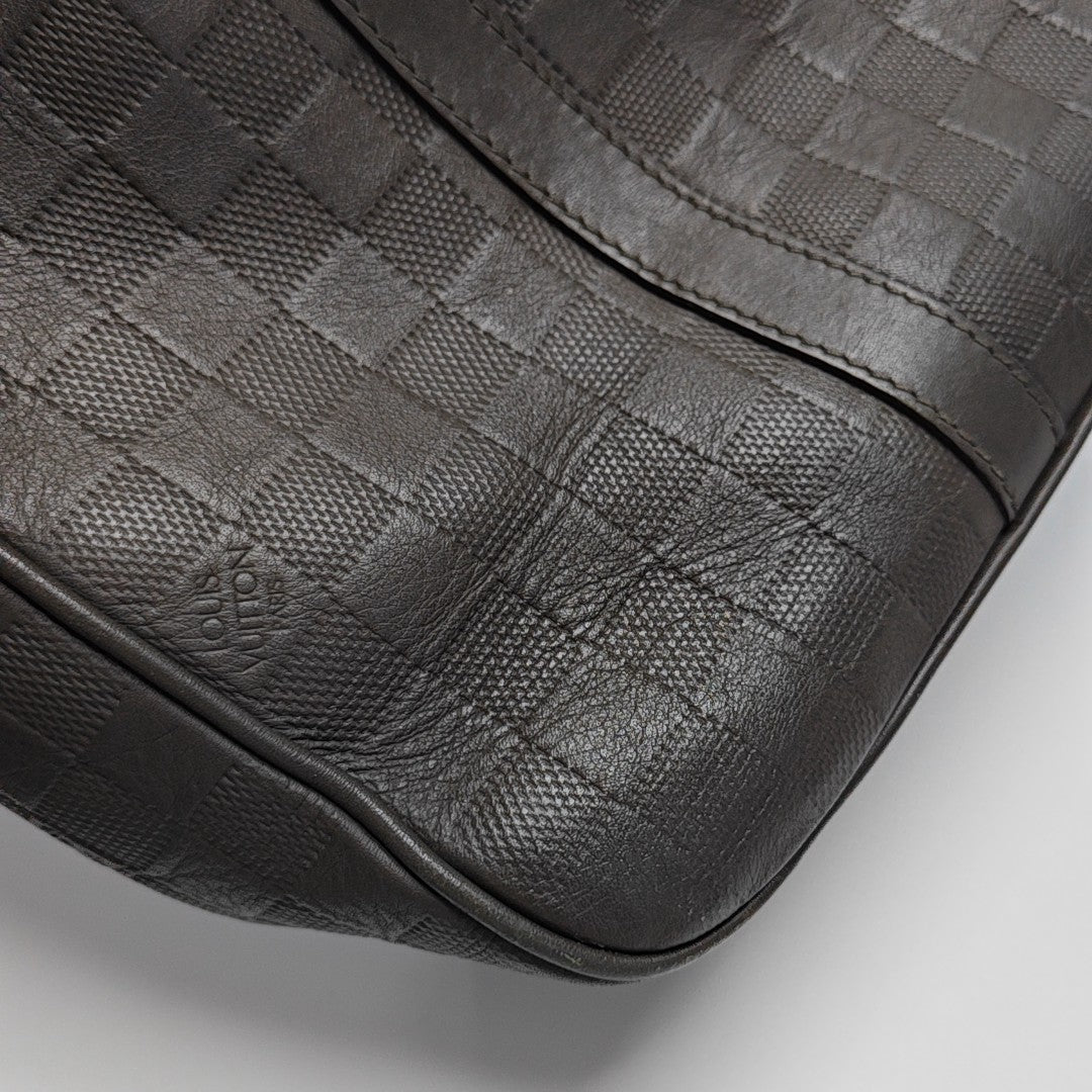 TADAO PM Damier Ebene Calfskin Brown