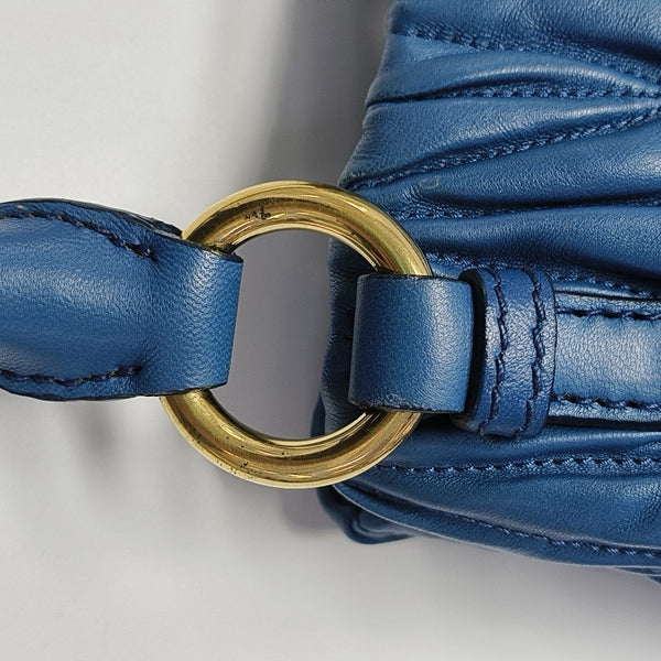 Quilted Lambskin Tote Bag Blue