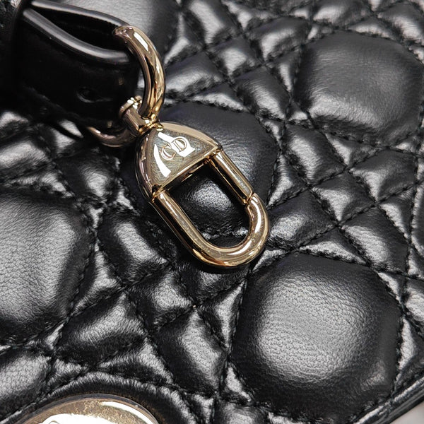 Lady D-Joy Medium Cannage Lambskin Black