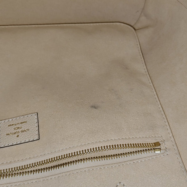 NEVERFULL MM Monogram Calfskin Beige