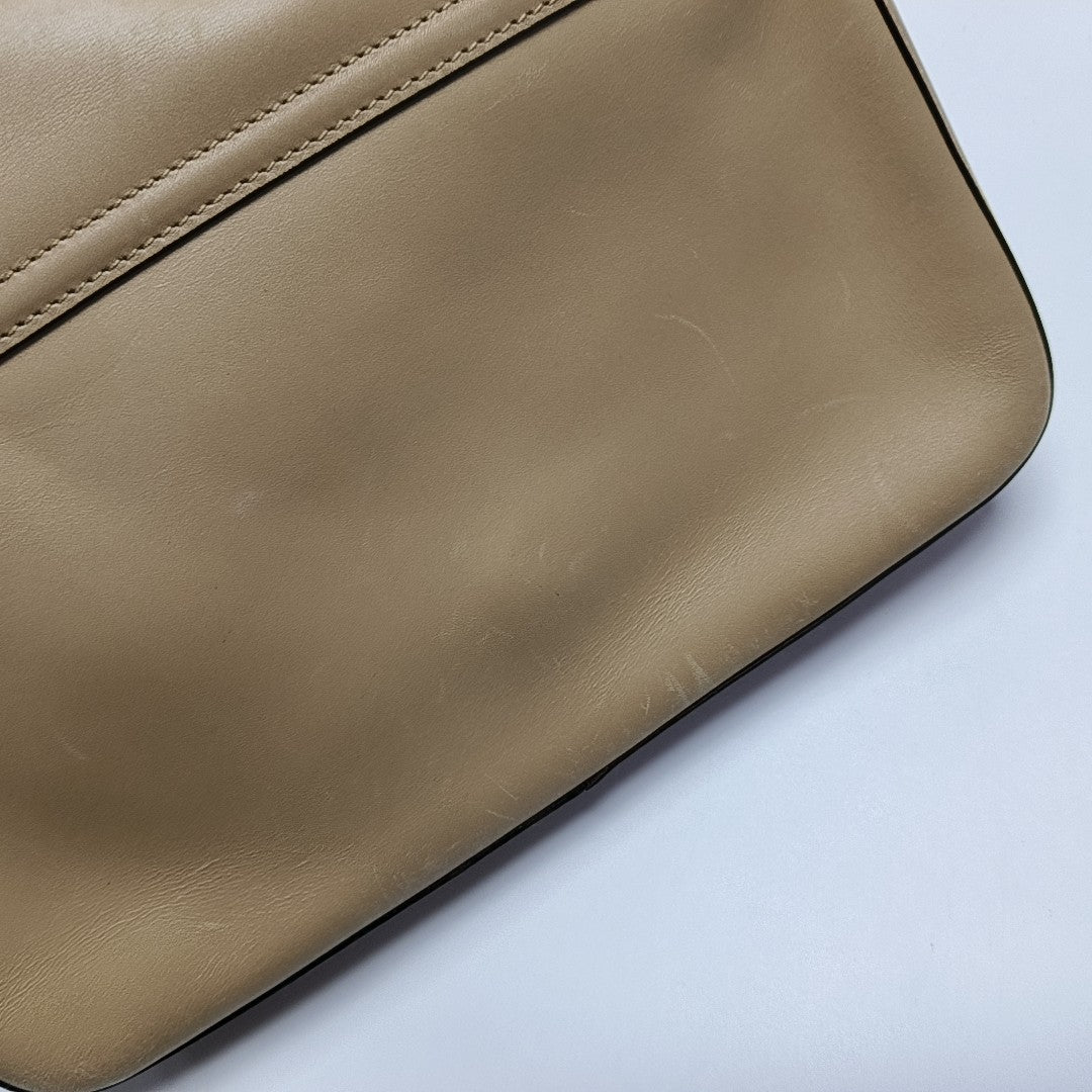 Calfskin Shoulder Bag Beige