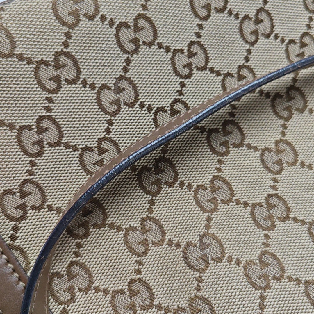 Monogram Canvas Shoulder Bag Brown