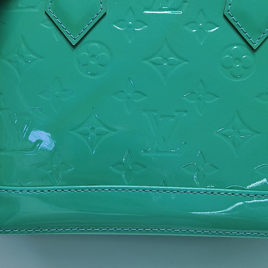 ALMA BB Monogram Patent Leather Green