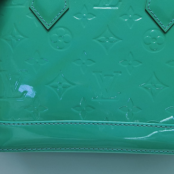 ALMA BB Monogram Patent Leather Green