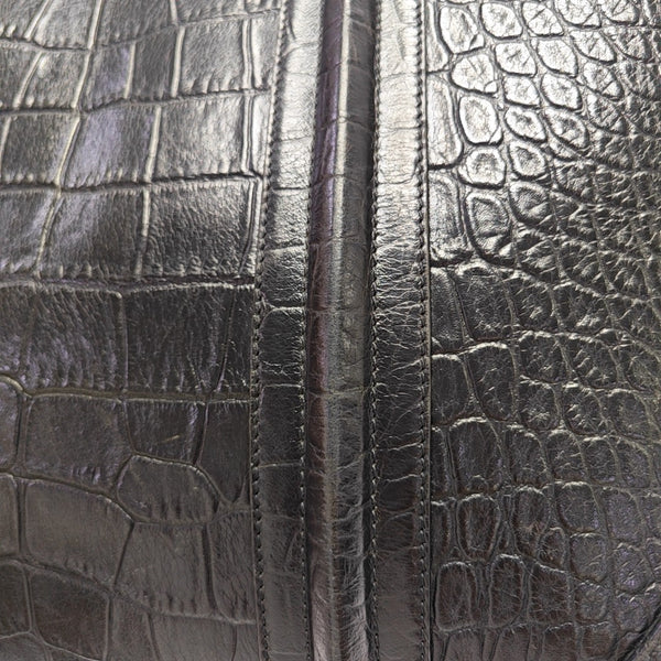 Calfskin Top Handle Bag Black