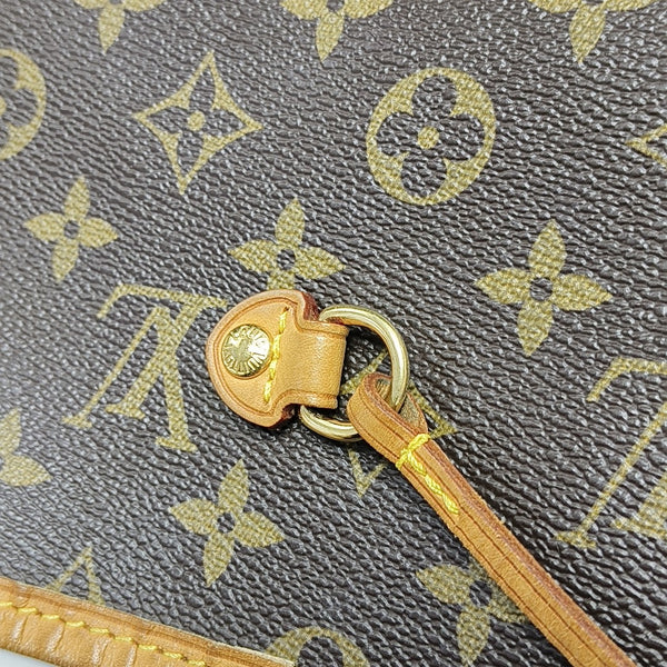 NEVERFULL GM Monogram Coated Canvas Brown
