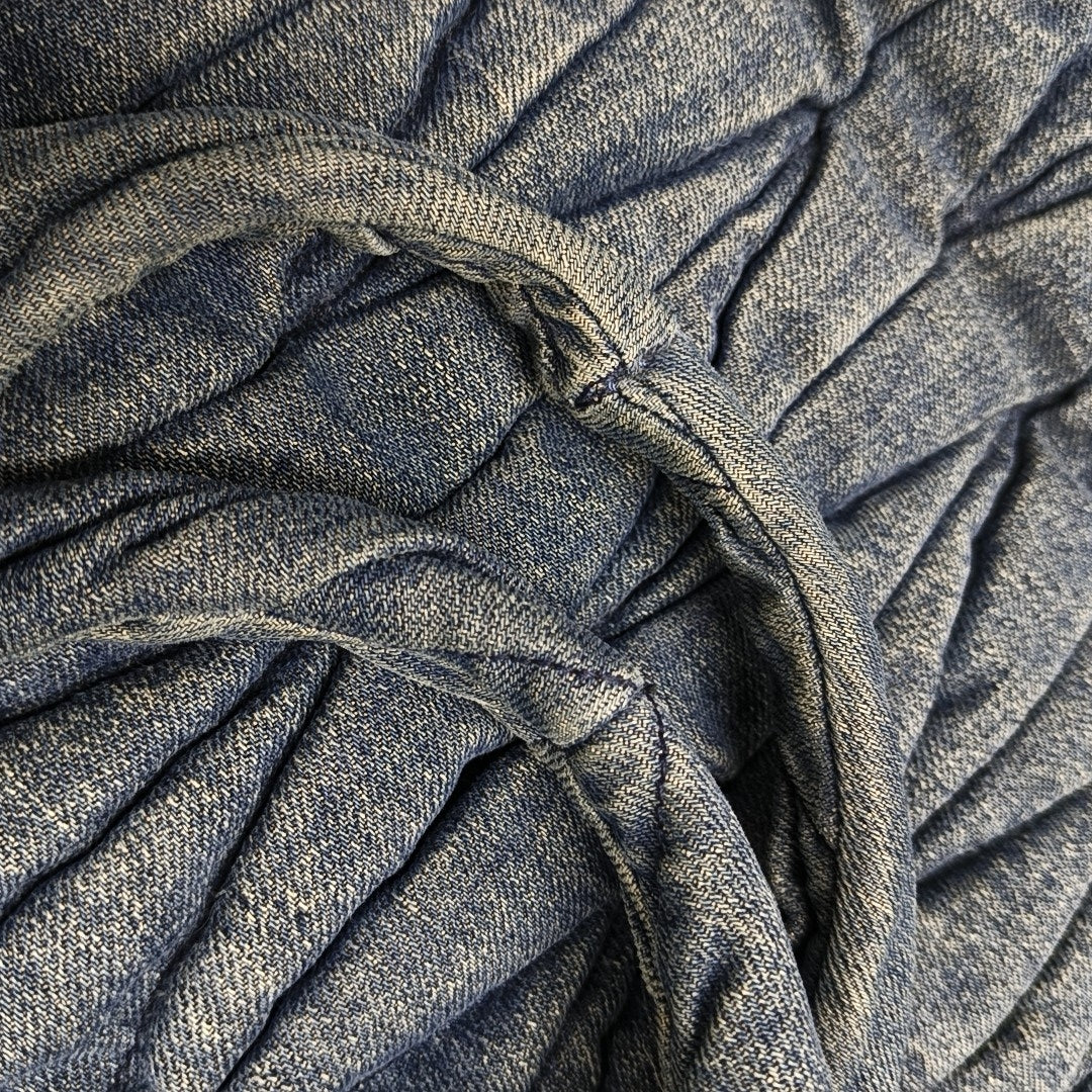 Quilted Denim Tote Bag Blue