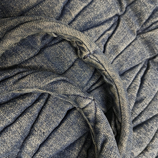 Quilted Denim Tote Bag Blue