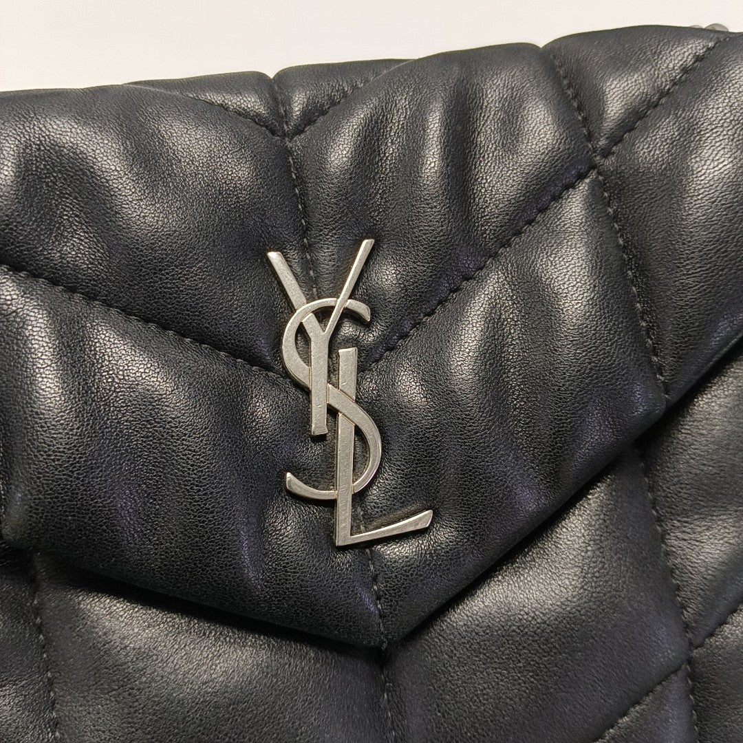 PUFFER Mini Chevron Lambskin Black