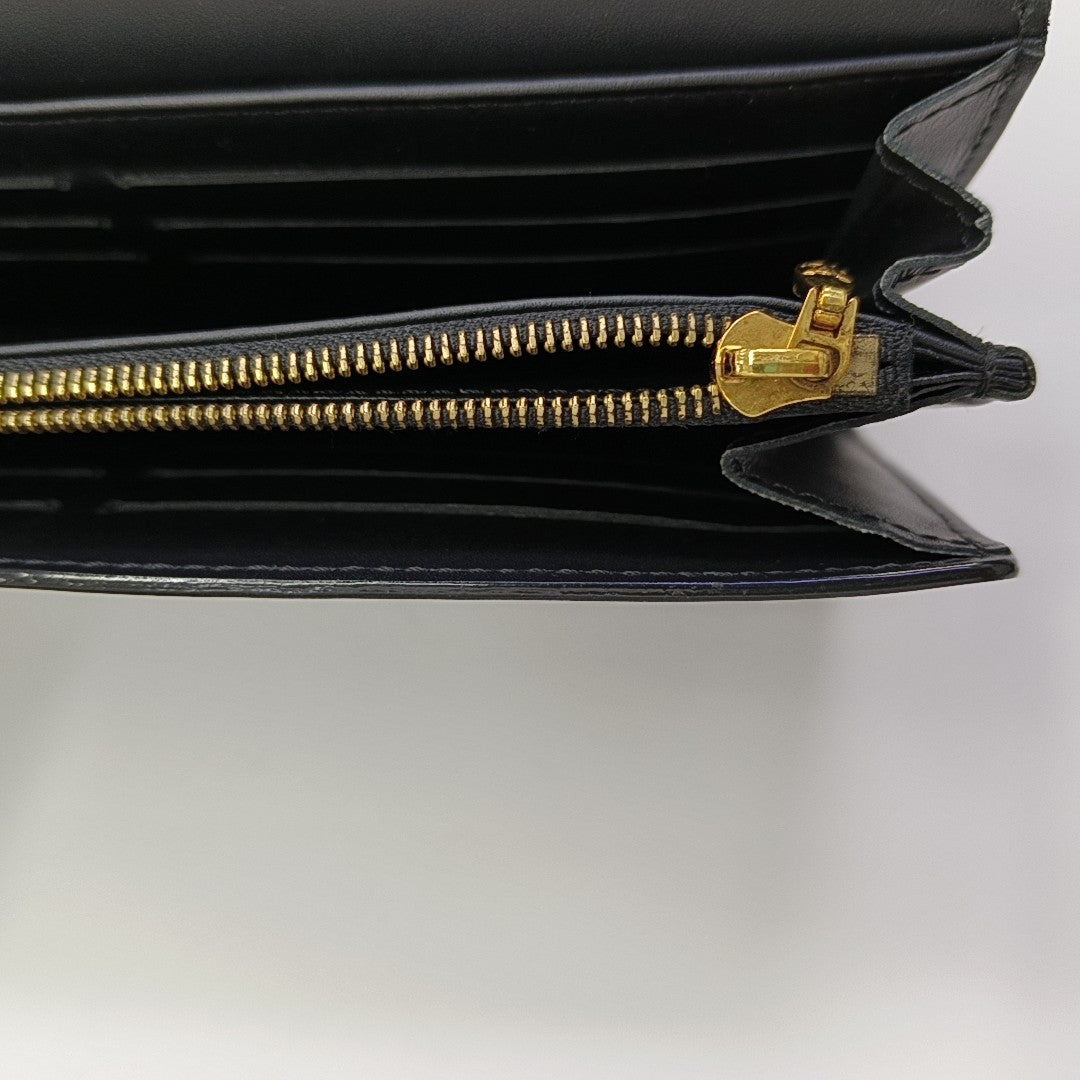 LOUISE Patent Leather Black Wallet